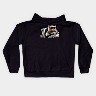 Funny cat playing Kids Hoodie